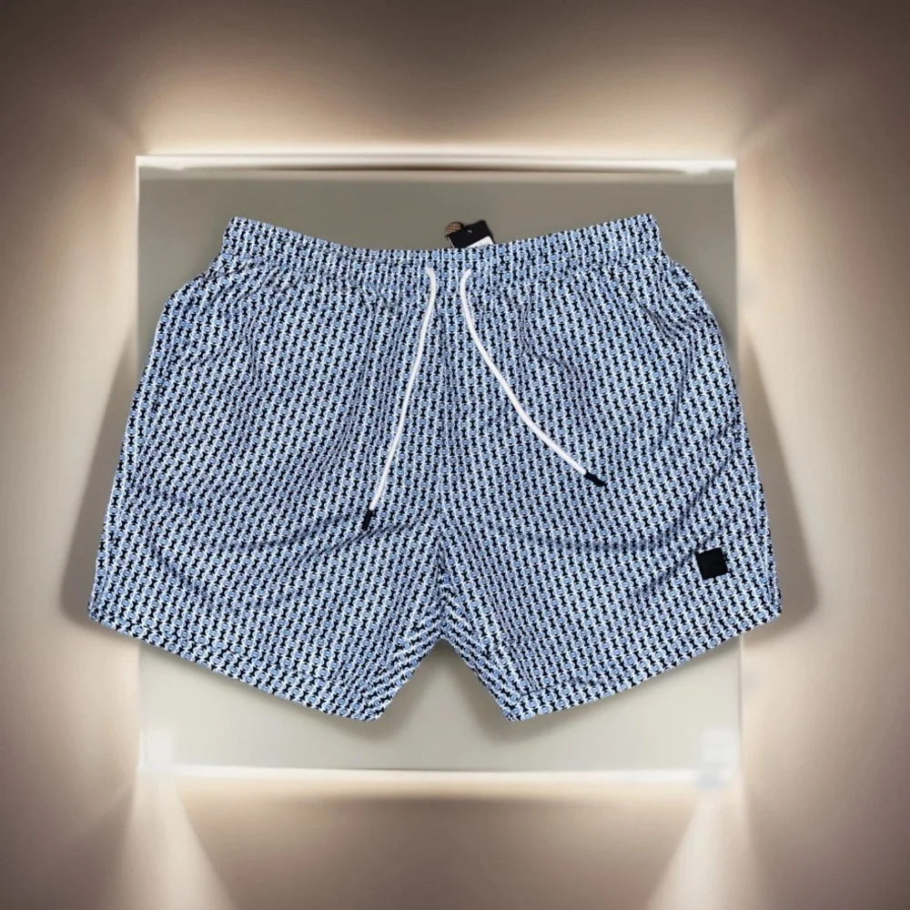 HUGO BOSS QUICK-DRY Pirhana Abstract Floral BOSS Patch Swim Trunks NWT